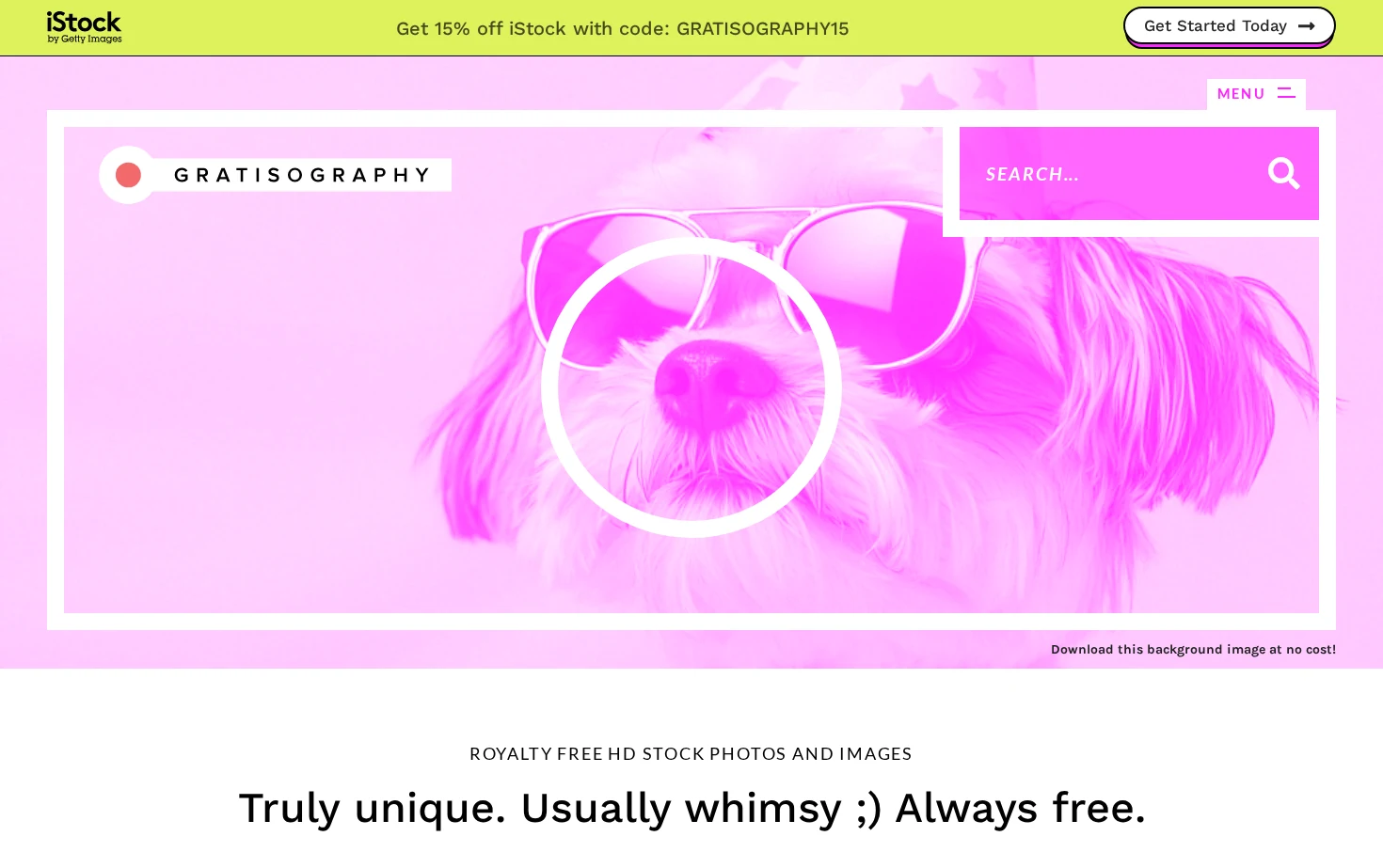 Gratisography 页面快照